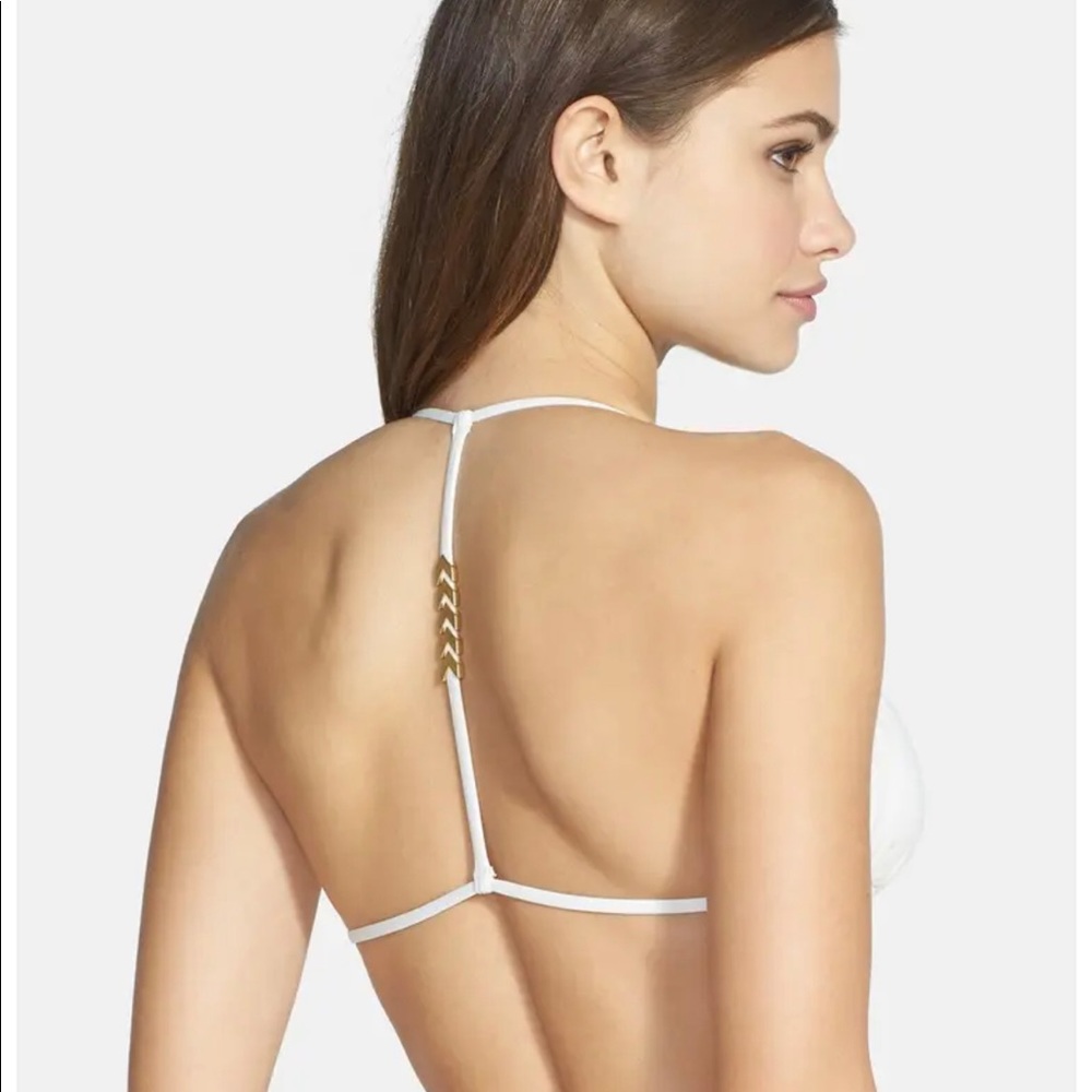 L*space ‘Sexy Back’ bikini top, WHT// M